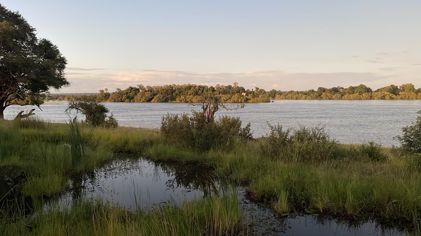 River at dusk, Africa